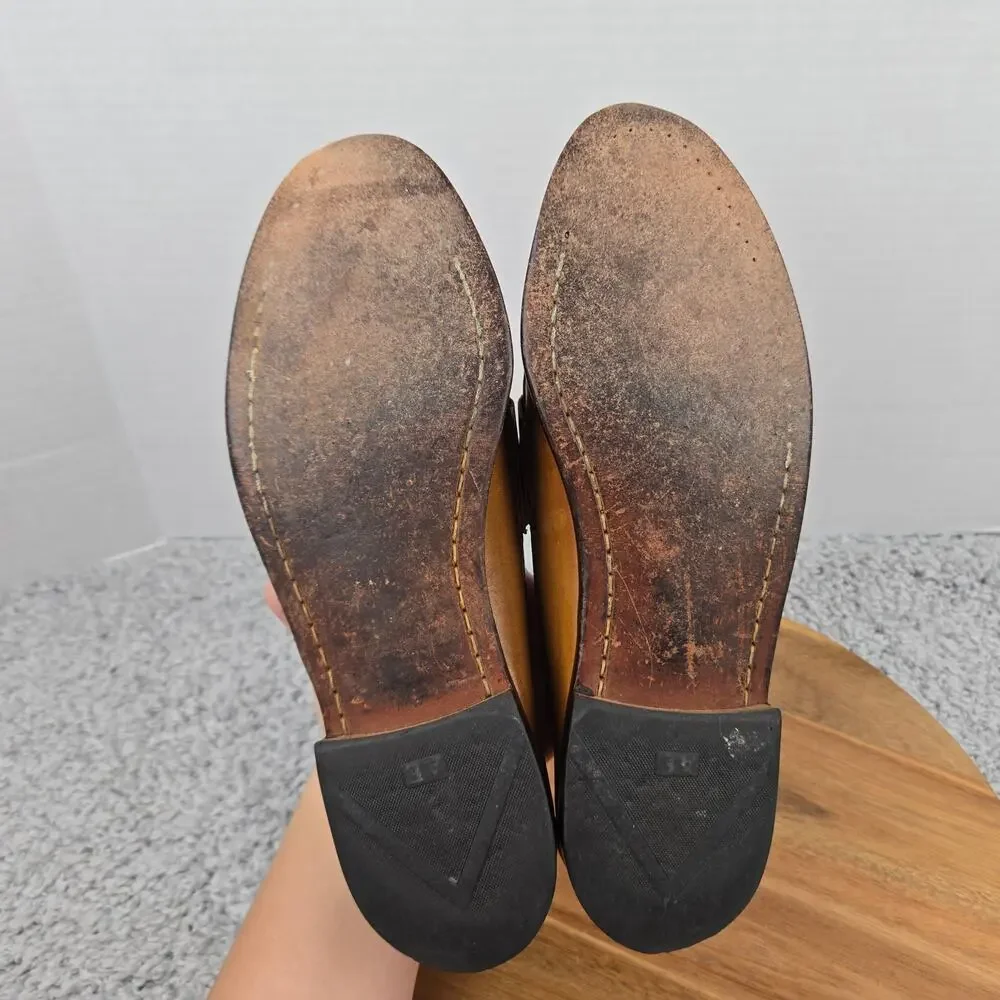 Allen Edmonds Mens 8.5D Cavanaugh Brown Leather Casual Office Penny Loafer
